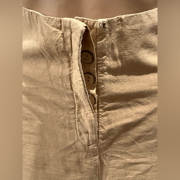 Free People Tan Wide-Leg Culottes / Pants XS - Picture 6 of 8